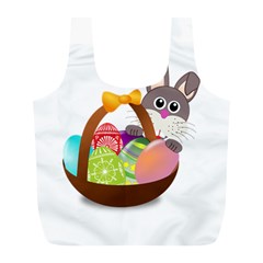 Easter Bunny Eggs Nest Basket Full Print Recycle Bags (l)  by Nexatart