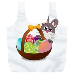 Easter Bunny Eggs Nest Basket Full Print Recycle Bags (l)  by Nexatart