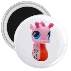 Dragon Toy Pink Plaything Creature 3  Magnets by Nexatart