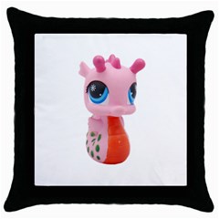 Dragon Toy Pink Plaything Creature Throw Pillow Case (black) by Nexatart