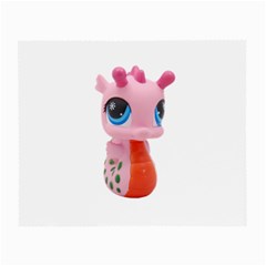 Dragon Toy Pink Plaything Creature Small Glasses Cloth (2-side) by Nexatart