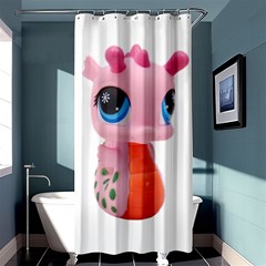 Dragon Toy Pink Plaything Creature Shower Curtain 36  X 72  (stall)  by Nexatart