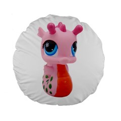 Dragon Toy Pink Plaything Creature Standard 15  Premium Round Cushions by Nexatart