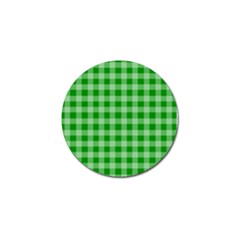 Gingham Background Fabric Texture Golf Ball Marker by Nexatart