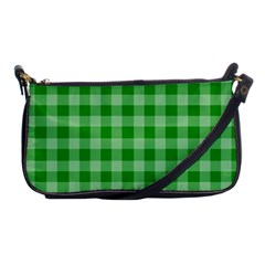 Gingham Background Fabric Texture Shoulder Clutch Bags by Nexatart