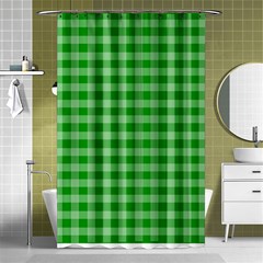 Gingham Background Fabric Texture Shower Curtain 48  X 72  (small)  by Nexatart