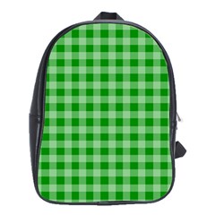 Gingham Background Fabric Texture School Bags (xl)  by Nexatart