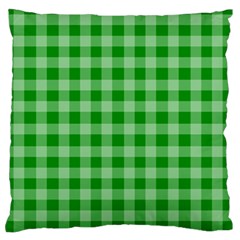 Gingham Background Fabric Texture Large Flano Cushion Case (two Sides) by Nexatart