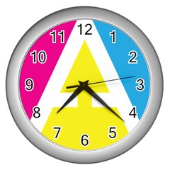 Graphic Design Web Design Wall Clocks (silver)  by Nexatart