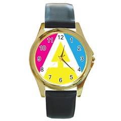 Graphic Design Web Design Round Gold Metal Watch by Nexatart