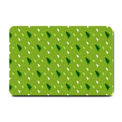 Green Christmas Tree Background Small Doormat  by Nexatart