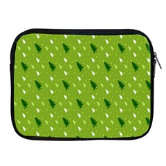 Green Christmas Tree Background Apple Ipad 2/3/4 Zipper Cases by Nexatart