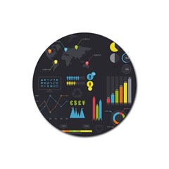 Graphic Table Symbol Vector Chart Rubber Coaster (round)  by Nexatart