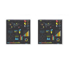 Graphic Table Symbol Vector Chart Cufflinks (square) by Nexatart