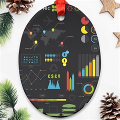 Graphic Table Symbol Vector Chart Oval Ornament (two Sides) by Nexatart