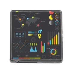 Graphic Table Symbol Vector Chart Memory Card Reader (square) by Nexatart