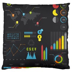 Graphic Table Symbol Vector Chart Standard Flano Cushion Case (one Side) by Nexatart