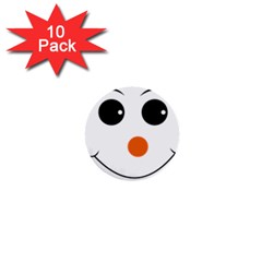 Happy Face With Orange Nose Vector File 1  Mini Buttons (10 pack) 