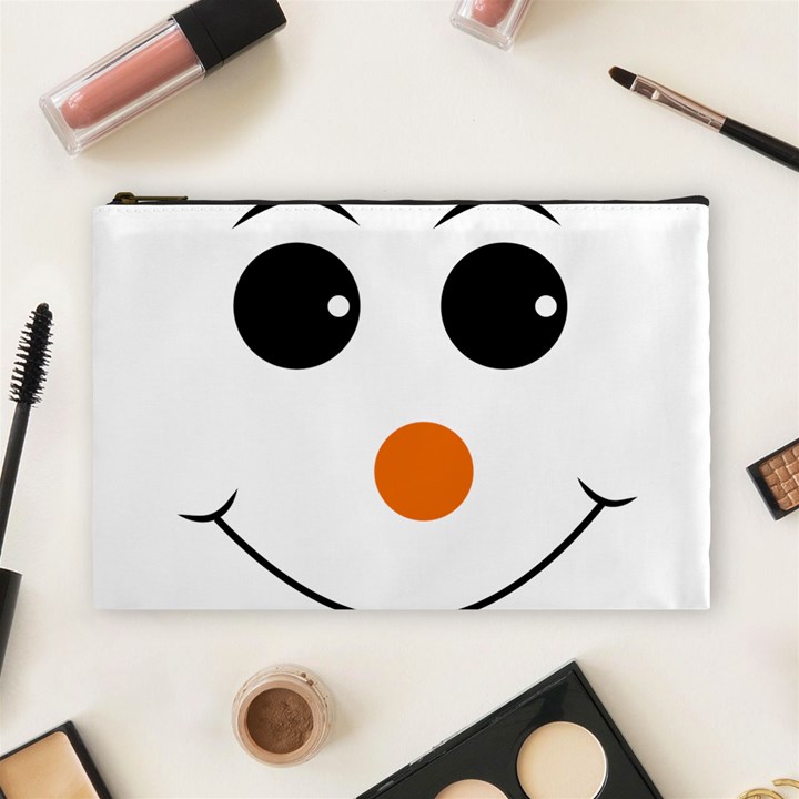 Happy Face With Orange Nose Vector File Cosmetic Bag (Large) 