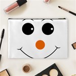 Happy Face With Orange Nose Vector File Cosmetic Bag (Large)  Back