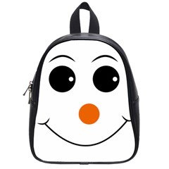 Happy Face With Orange Nose Vector File School Bags (Small) 