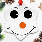 Happy Face With Orange Nose Vector File Snowflake Ornament (Two Sides) Front