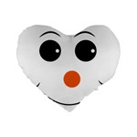 Happy Face With Orange Nose Vector File Standard 16  Premium Heart Shape Cushions Front