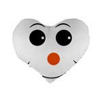 Happy Face With Orange Nose Vector File Standard 16  Premium Heart Shape Cushions Back