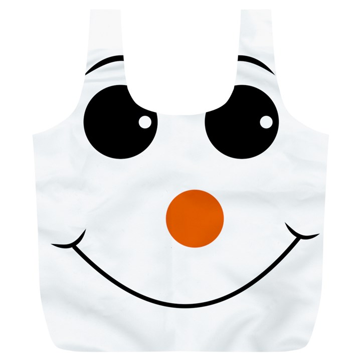 Happy Face With Orange Nose Vector File Full Print Recycle Bags (L) 