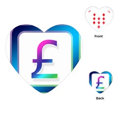 Icon Pound Money Currency Symbols Playing Cards (heart)  by Nexatart