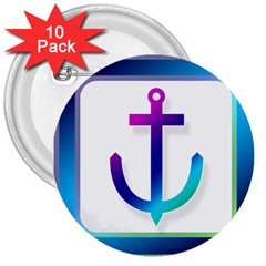 Icon Anchor Containing Fixing 3  Buttons (10 Pack)  by Nexatart