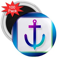 Icon Anchor Containing Fixing 3  Magnets (100 Pack) by Nexatart