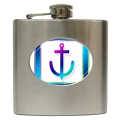 Icon Anchor Containing Fixing Hip Flask (6 Oz) by Nexatart