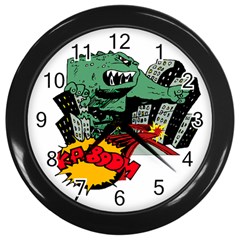 Monster Wall Clocks (black) by Nexatart