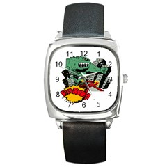 Monster Square Metal Watch by Nexatart