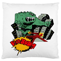 Monster Large Flano Cushion Case (two Sides) by Nexatart