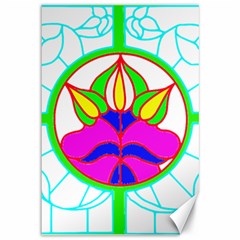 Pattern Template Stained Glass Canvas 12  X 18   by Nexatart