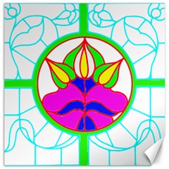 Pattern Template Stained Glass Canvas 20  X 20   by Nexatart