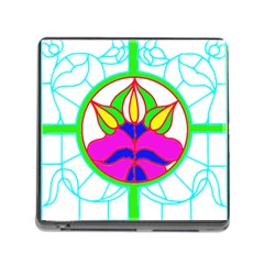 Pattern Template Stained Glass Memory Card Reader (square) by Nexatart