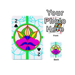 Pattern Template Stained Glass Playing Cards 54 (mini)  by Nexatart