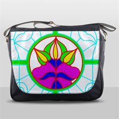 Pattern Template Stained Glass Messenger Bags by Nexatart