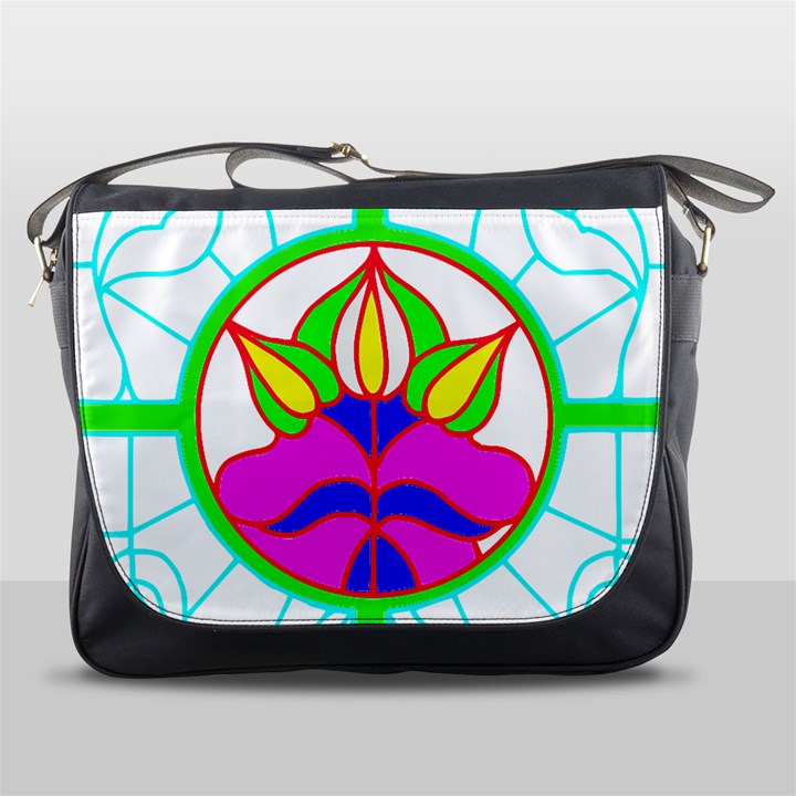 Pattern Template Stained Glass Messenger Bags