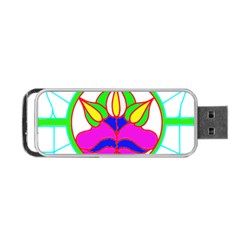 Pattern Template Stained Glass Portable Usb Flash (two Sides) by Nexatart