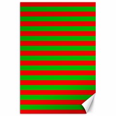 Pattern Lines Red Green Canvas 20  X 30   by Nexatart