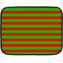 Pattern Lines Red Green Fleece Blanket (mini) by Nexatart