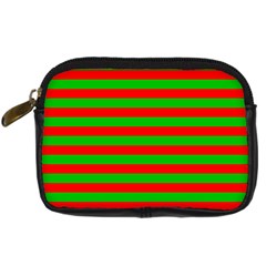 Pattern Lines Red Green Digital Camera Cases by Nexatart