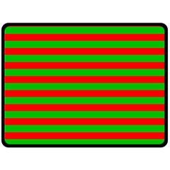 Pattern Lines Red Green Double Sided Fleece Blanket (large)  by Nexatart