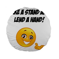 Take A Stand! Standard 15  Premium Flano Round Cushions by athenastemple