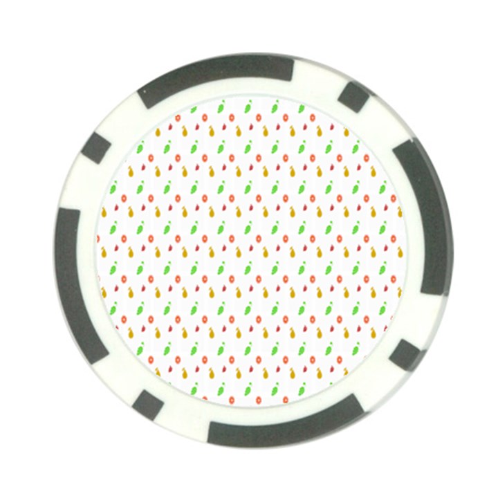 Fruit Pattern Vector Background Poker Chip Card Guard (10 pack)