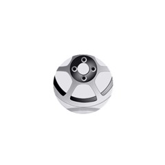 Car Wheel Chrome Rim 1  Mini Buttons by Nexatart